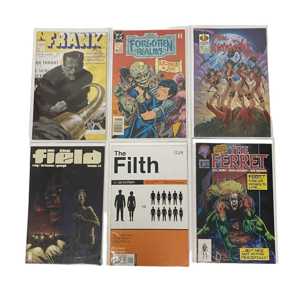 Frank, Forgotten Realms, Four Kunoichi, Field, Filth, Ferret Comics Mixed Lots